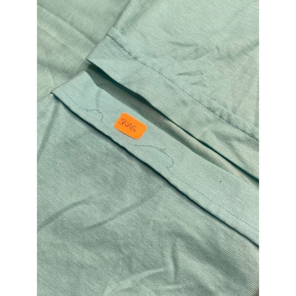 Tori Richards Collar Short Slv Blue Shirt Large STAIN SNAG READ - Picture 5 of 12